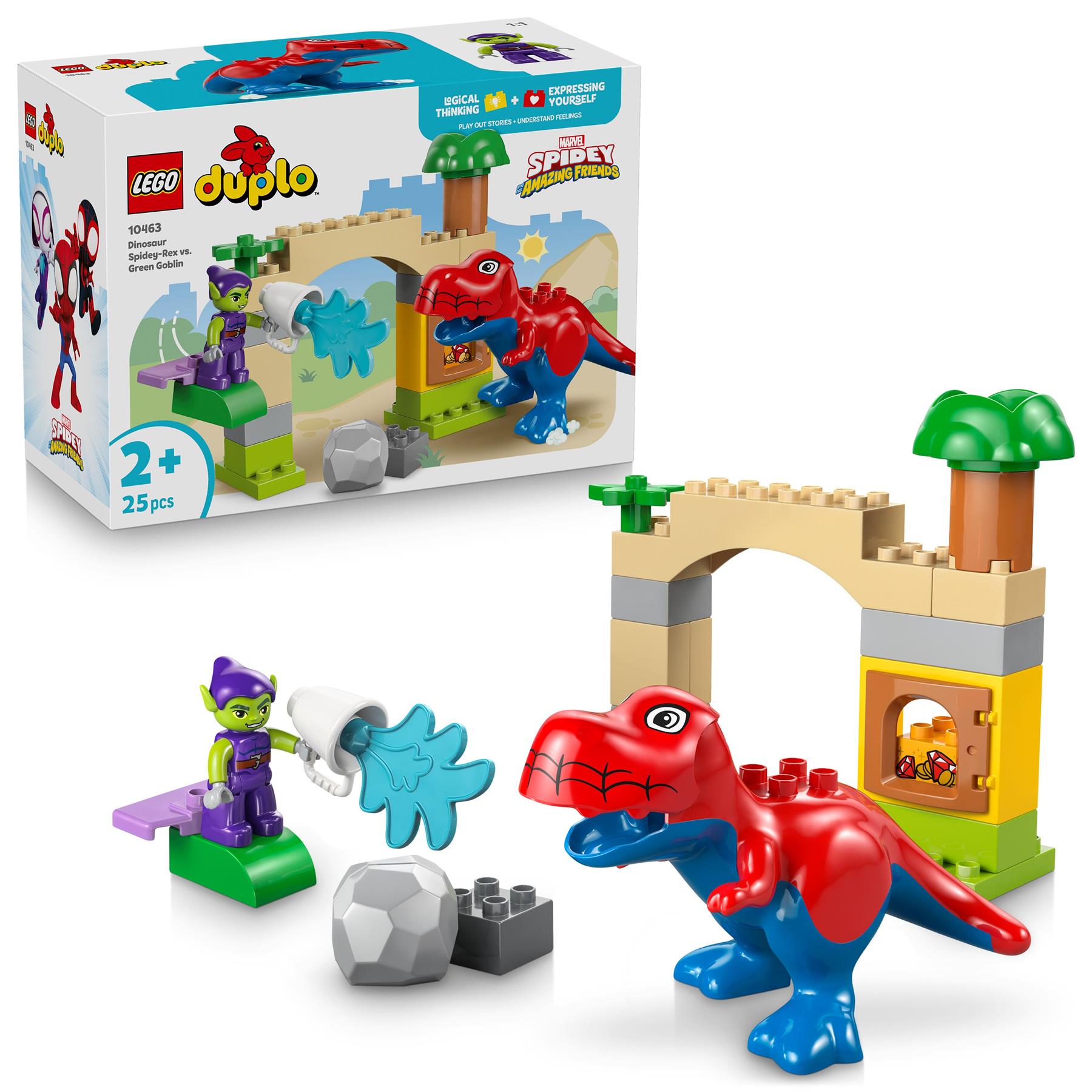 View the best prices for: LEGO DUPLO Marvel Dinosaur Spidey-Rex vs. Green Goblin 10463