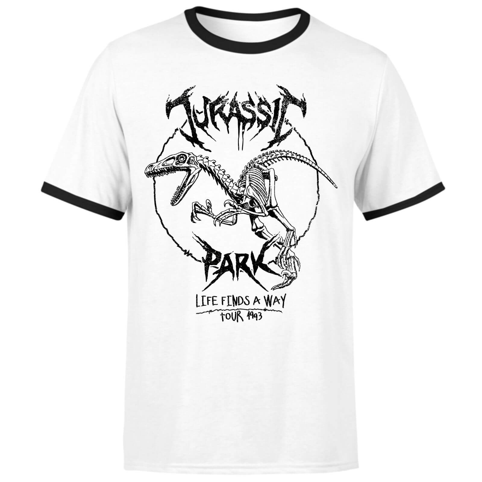  jurassic park raptor drawn unisex ringer t-shirt