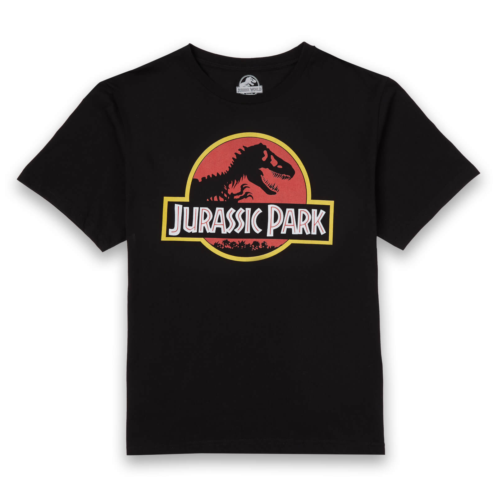classic jurassic park logo mens t-shirt