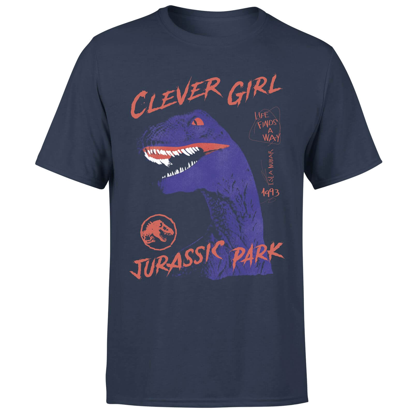 jurassic park life finds a way raptor mens t-shirt