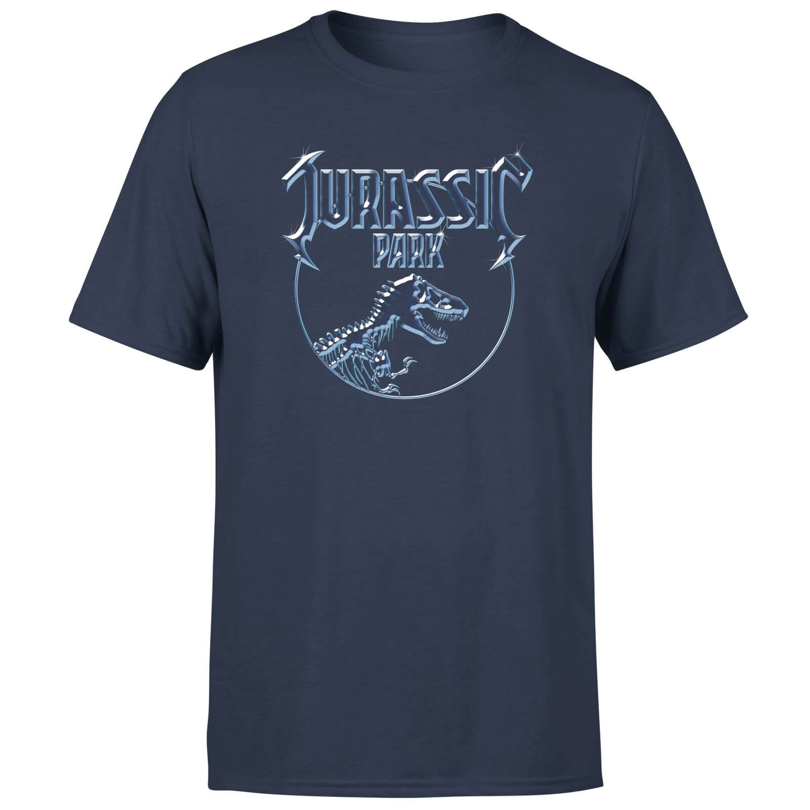  jurassic park logo metal mens t-shirt