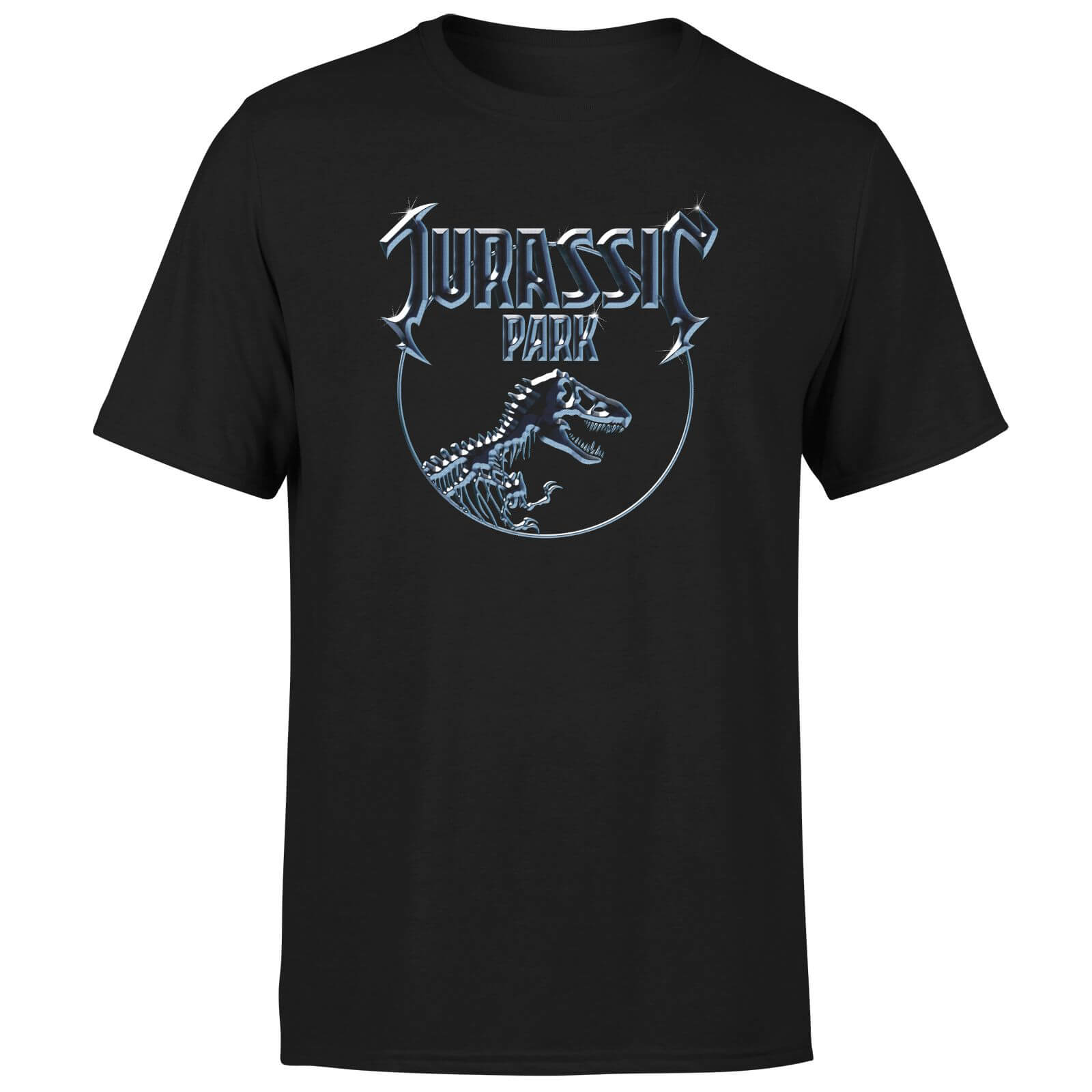 jurassic park logo metal men’s t-shirt