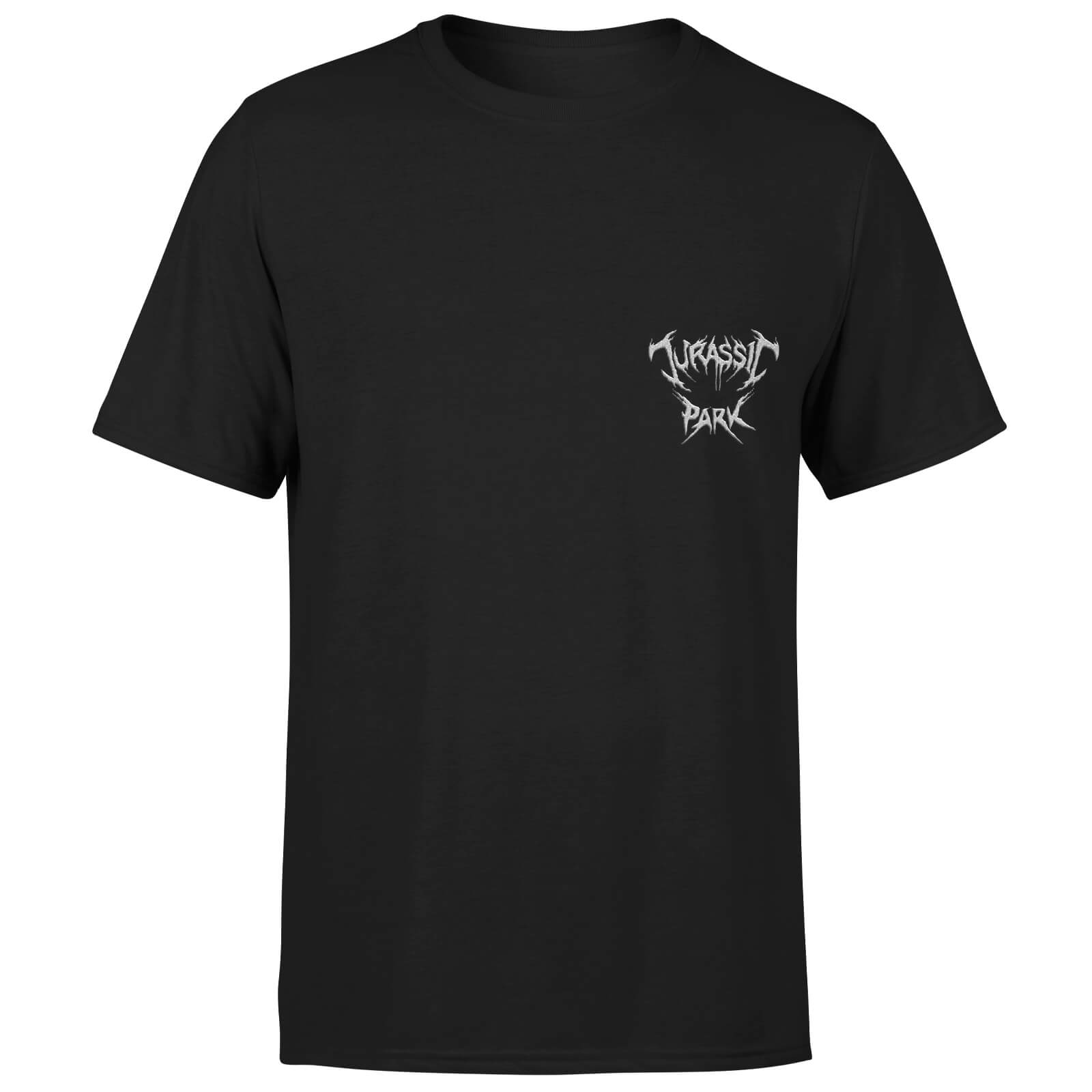 jurassic park jurassic park death metal embroidered logo unisex t-shirt