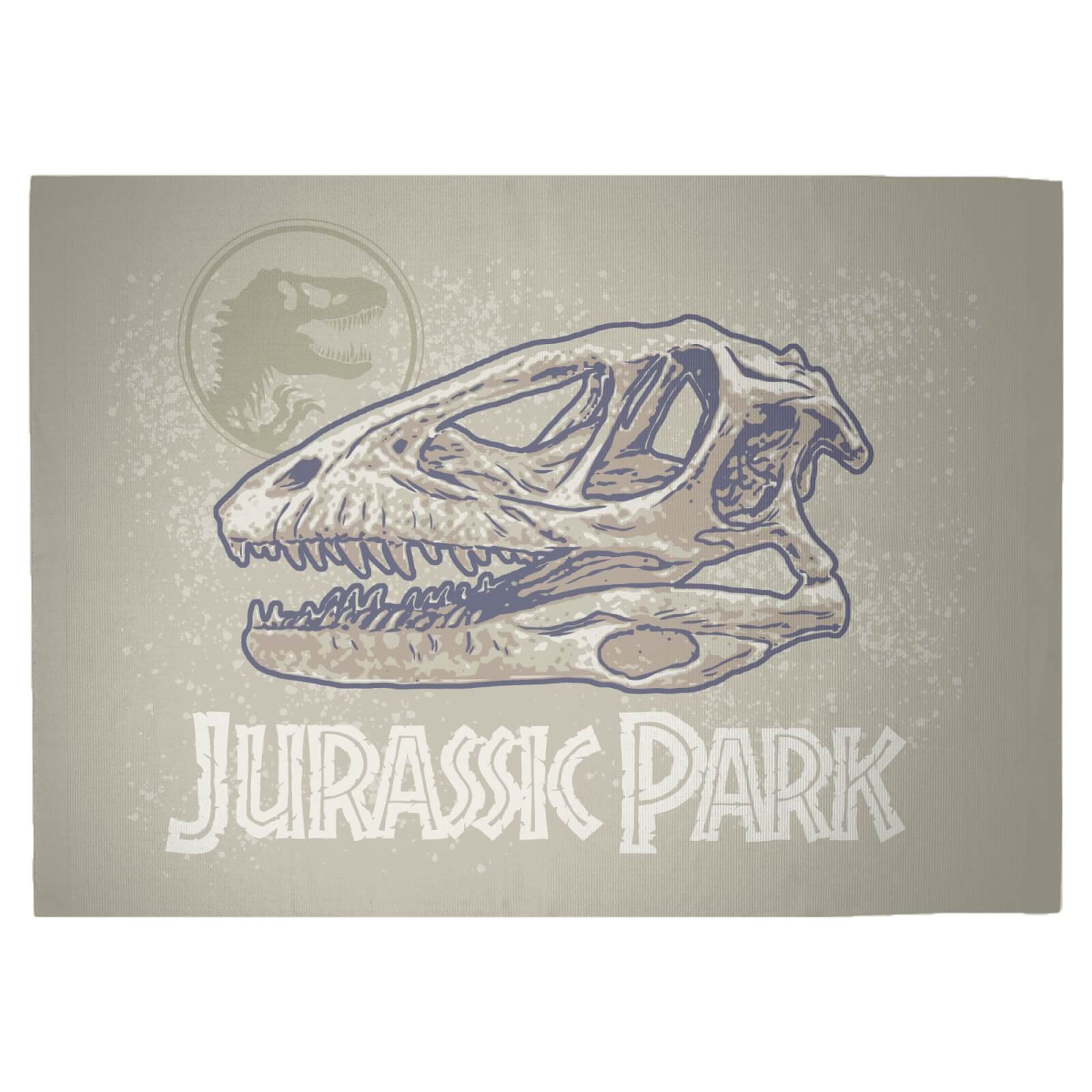 jurassic park fossil head woven rug