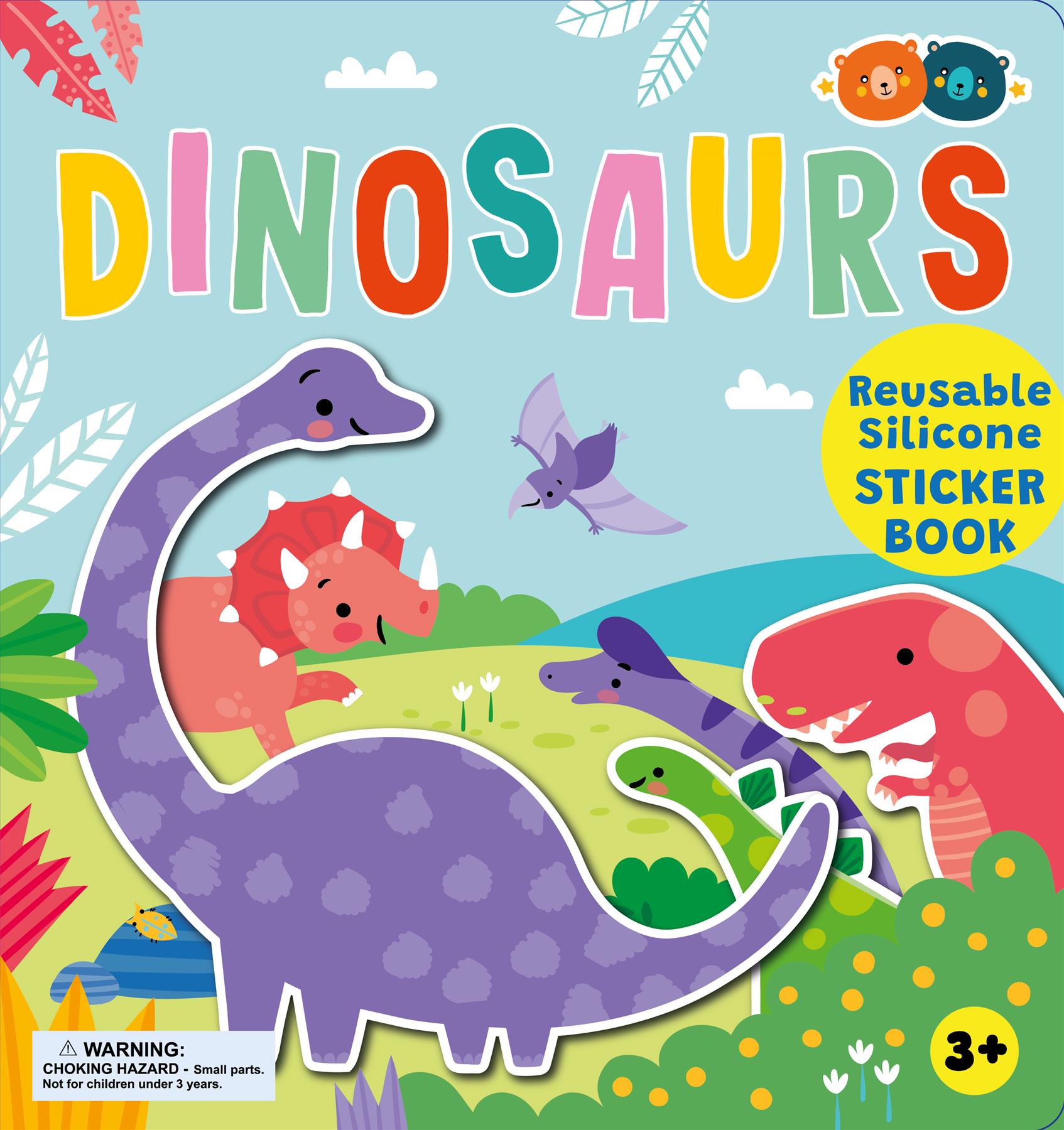  Silicone Sticker Book - Dinosaurs