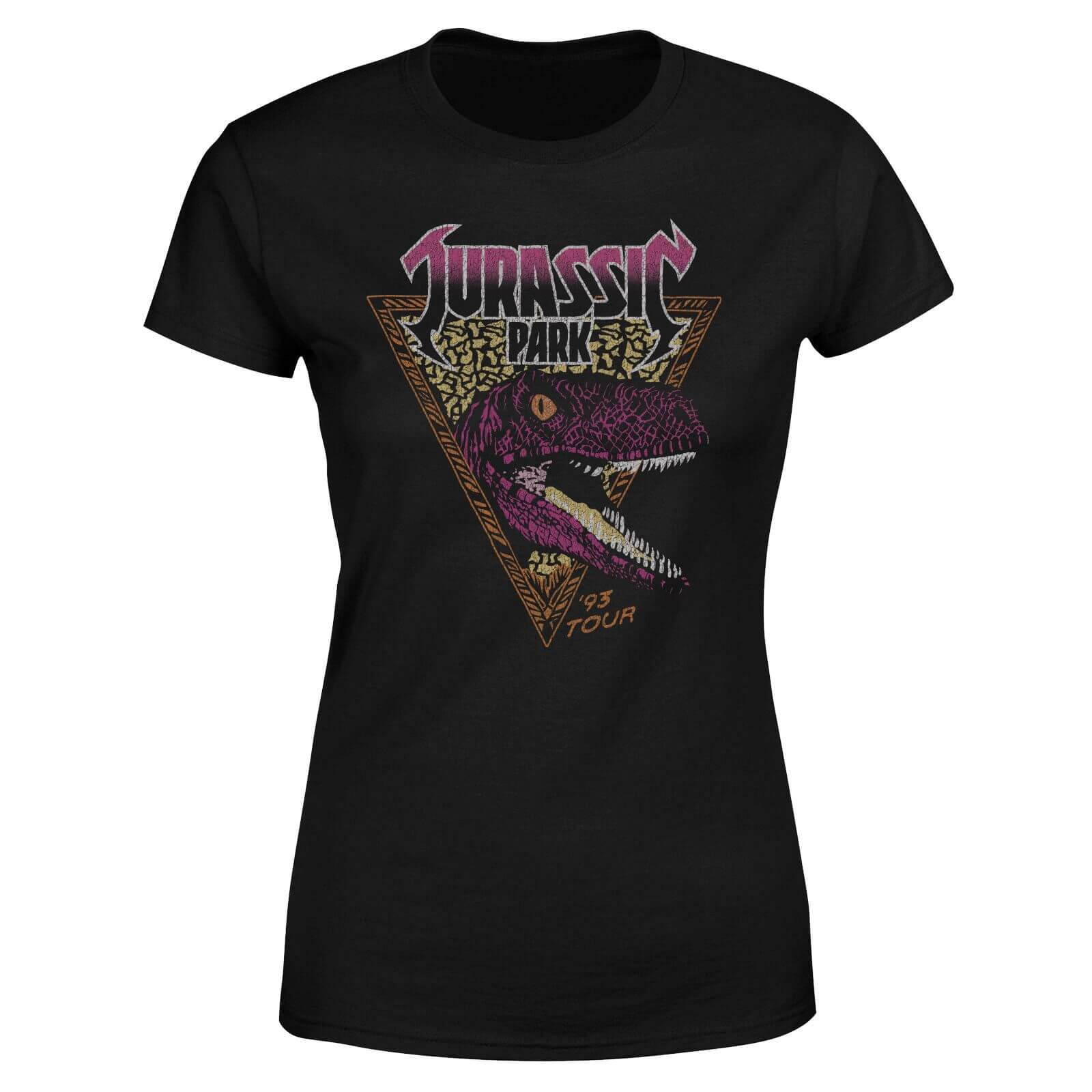  black jurassic park raptor women’s t-shirt
